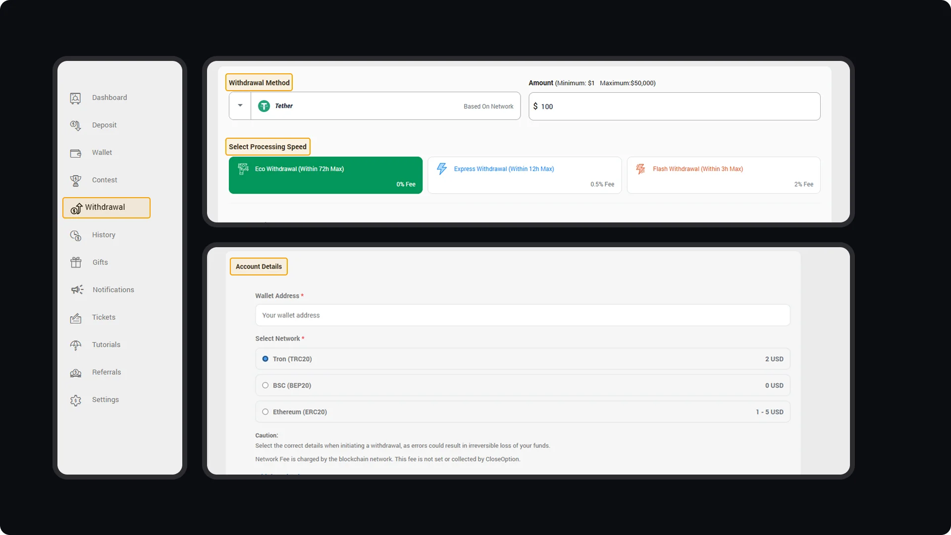 How to Withdraw Funds from Your CloseOption Account